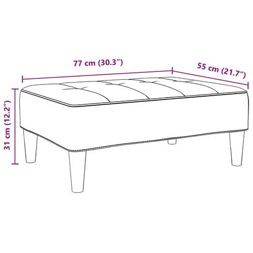 Podnóżek, czarny, 77x55x31 cm, aksamit na Arena.pl