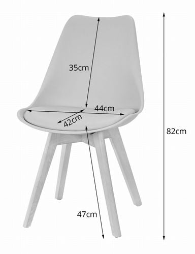 Krzesło MARK - przezroczyste / nogi naturalne x 3 na Arena.pl
