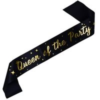 Czarna szarfa Queen of the Party