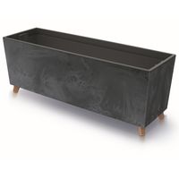 Skrzynka donica balkon taras nóżki wkład 77x30cm antracyt