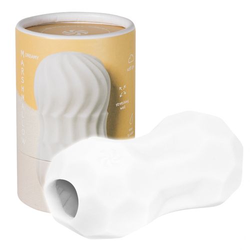 biały dwustronny masturbator dla mężczyzn. dopasowuje się do penisa. na Arena.pl