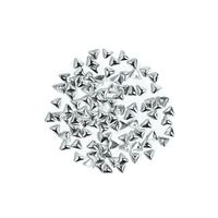 Semilac Ozdoba do manicure 775 srebrny trójkąt, 100 sztuk