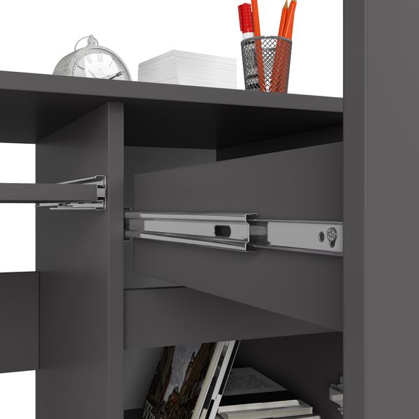 Biurko komputerowe 90 cm Piksel prawe - grafit szary zdjęcie 4