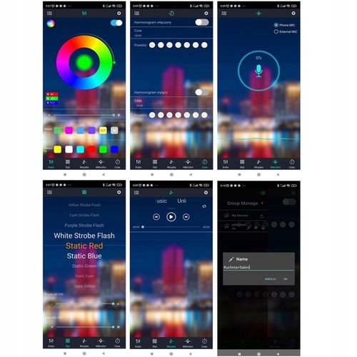 Taśma LED 6M RGB 5050 Bluetooth APLIKACJA MOBILNA Pilot Czujnik Muzyki na Arena.pl
