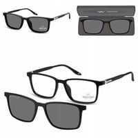 2w1 Okulary +2,00 Plusy do CZYTANIA z NAKŁADKĄ PRZECIWSŁONECZNĄ Polaryzacja