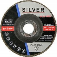 Tarcza lamelkowa SilverTools 125mm P60 do szlifowania metalu i drewna