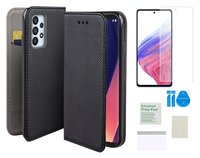 Etui z klapką do SAMSUNG GALAXY A53 5G smart magnet czarny + folia ochronna