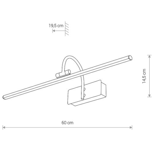 Galeryjka LAMPA ścienna GIOTTO LED 8170 Nowodvorski kinkiet OPRAWA metalowa LED 12W 3000K nad obrazy mosiądz na Arena.pl