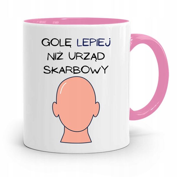 Kubek Różowy Dla Fryzjera Gole Lepiej Niż Urząd Z Nadrukiem Ze Zdjęciem zdjęcie 1