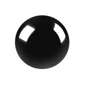 Kula dekoracyjna ceramiczna czarna 13 cm