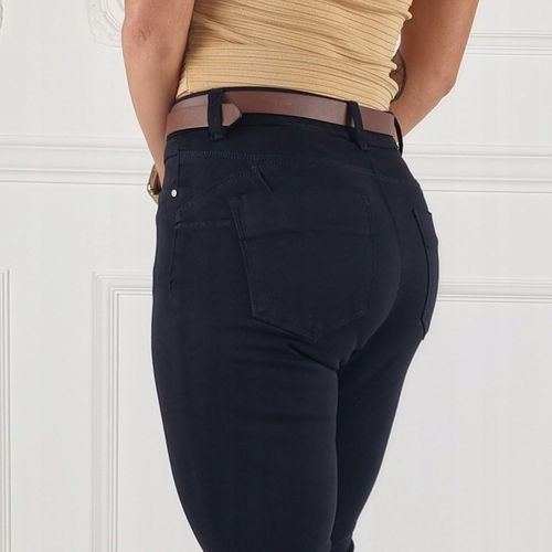 M.SARA SPODNIE JEANSOWE DAMSKIE WYSOKI STAN DUŻE ROZMIARY PASEK GRATIS na Arena.pl