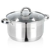 Garnek Stalowy Tradycyjny z Pokrywką do Gotowania Duszenia 24 cm 4,5L