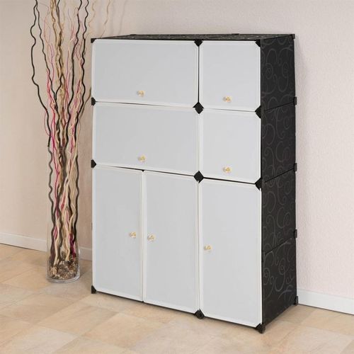 Regał czarno-biały - system wtykowy na Arena.pl