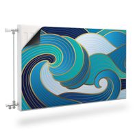 MATA Magnetyczna Na Grzejnik Abstrakcyjne Fale Line-art 90cm x 60cm