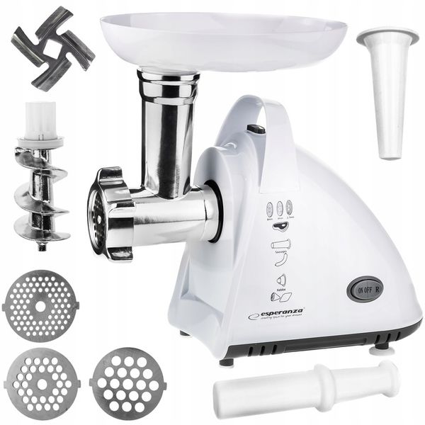 ELEKTRYCZNA MASZYNKA DO MIELENIA MIĘSA MOCNA 2000W 3 SITA DYSZA DO KIEŁBASY zdjęcie 2