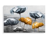Obraz Do Salonu KWIATY  Abstrakcja Malarstwo Styl Vintage 120cm x 80cm