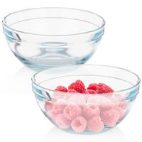 2x Miseczki Salaterki Miski Szklane na Zupę Surówki Desery Lody 500 ml