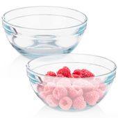 2x Miseczki Salaterki Miski Szklane na Zupę Surówki Desery Lody 500 ml
