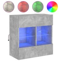 Ścienna szafka TV z LED, szarość betonu, 58,5x30x60,5 cm