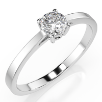 pierścionek z białego złota 585 z diamentem (brylantem) 0,3 ct g/si