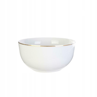 BIAŁA MISKA TALERZ NA ZUPĘ Pearl Gold 500 ml BIAŁA