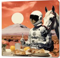 Obraz 90x90cm Obiad na Marsie