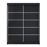 Szafa przesuwna Camino IV 150cm - garderoba - CZARNY