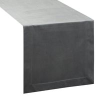 Bieżnik welwetowy jednokolorowy MELINDA 140X220 stalowy