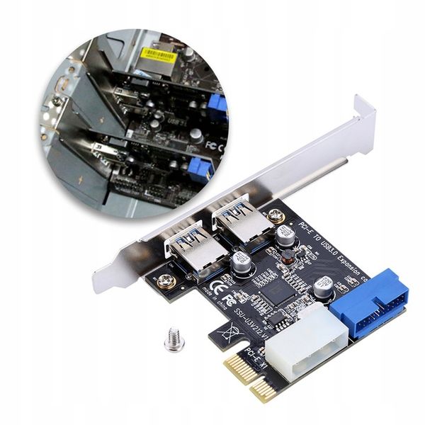 ADAPTER KARTA PRZEJŚCIÓWKA PCIE USB3.0 KONTROLER zdjęcie 3