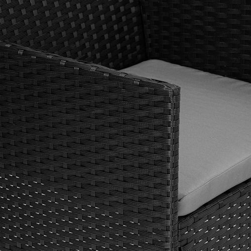 ZESTAW MEBLI OGRODOWYCH Z TECHNORATTANU KOMPLET SOFA FOTELE STOLIK KAWOWY na Arena.pl