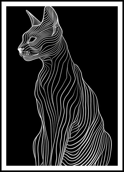Plakat 70x100cm Minimalny Kontur zdjęcie 3