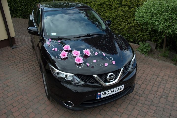 Dekoracja samochodu ozdoby na auto do ślubu A24 zdjęcie 6