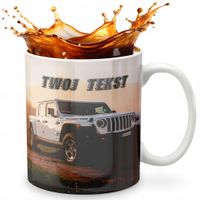 KUBEK 330ml GRAFIKA PREZENT ŚWIĘTA WZÓR - AUTO SAMOCHÓD + IMIĘ