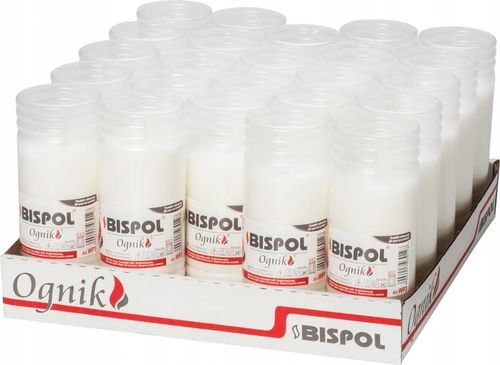 BISPOL WKŁAD PARAFINOWY 14,5 CM DO ZNICZY 72H 24 SZT. na Arena.pl