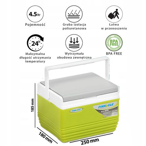 Mała lodóweczka do samochodu Pinnacle TPX 6006 4,5L+2 wkłady chłodzące 200m na Arena.pl