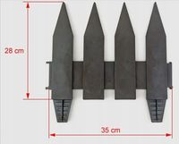 Płotek Classic plastikowy BRĄZOWY 28cm x 2,8m