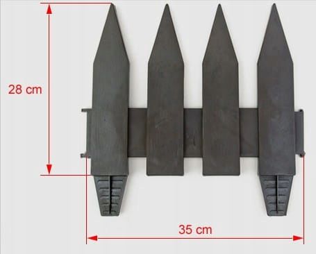 Płotek Classic plastikowy BRĄZOWY 28cm x 2,8m zdjęcie 1