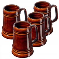 Kadax Kufel do Piwa 500ml Ceramika Kamionowy 4szt