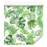 Tapeta do kuchni zielone egzotyczne liście natura