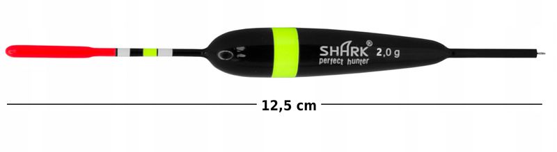 Spławik Przelotowy z BALSY SHARK 2,0 g / 12,5 cm zdjęcie 2