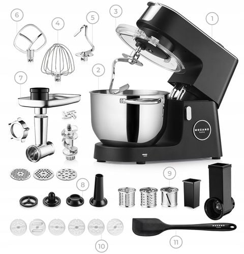 ROBOT PLANETARNY KUCHENNY PODGRZEWANA MISA 6,2L MIKSER DUŻY ZESTAW na Arena.pl