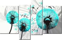 130CM 85 OBRAZ 4 ELEM DMUCHAWCE TURKUSIE ŚCIENNY