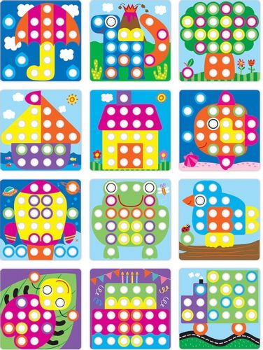 Mozaika dla Maluszka 12 obrazków 45 elementów na Arena.pl
