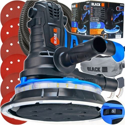 Szlifierka do Gipsu Gładzi Tynków Tynku Ścian Sufitów LED 360° + 6x na Arena.pl