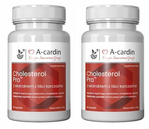 2 X A-CARDIN +GRATIS SUPLEMENT DIETY CHOLESTEROL KREW SERCE kapsułki 60 szt na Arena.pl