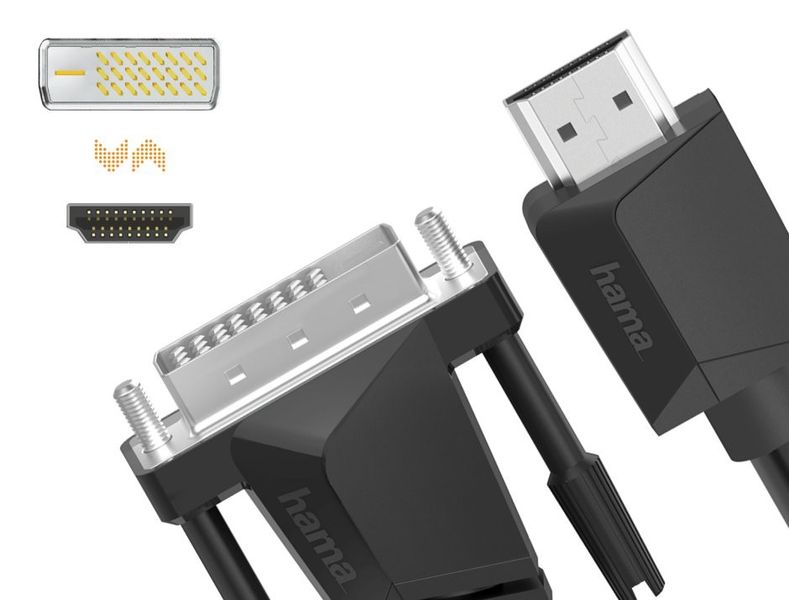 Kabel HAMA HDMI - DVI/D 3m zdjęcie 4