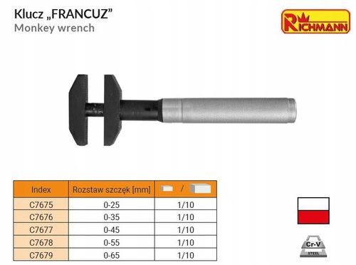 KLUCZ FRANCUSKI 45X250MM RICHMANN na Arena.pl
