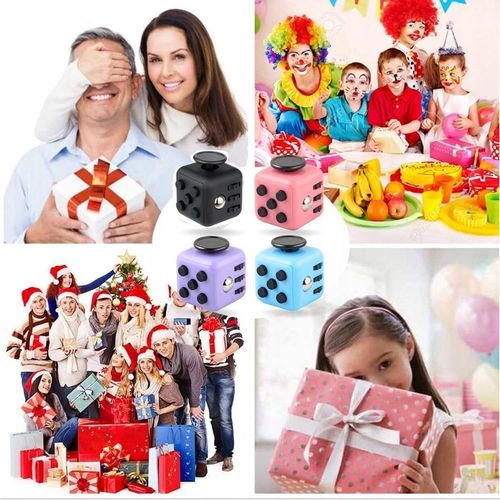 4X HAND CUBE KOSTKA ANTYSTRESOWA FIDGET CUBE TOYS przyciski pokrętła w dłoń na Arena.pl