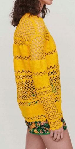 MAJE PULL MANCHES LONG JAUNE ROZMIAR 36 na Arena.pl