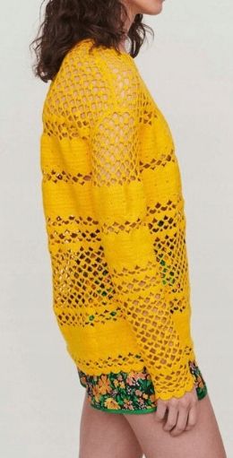 MAJE PULL MANCHES LONG JAUNE ROZMIAR 36 zdjęcie 2